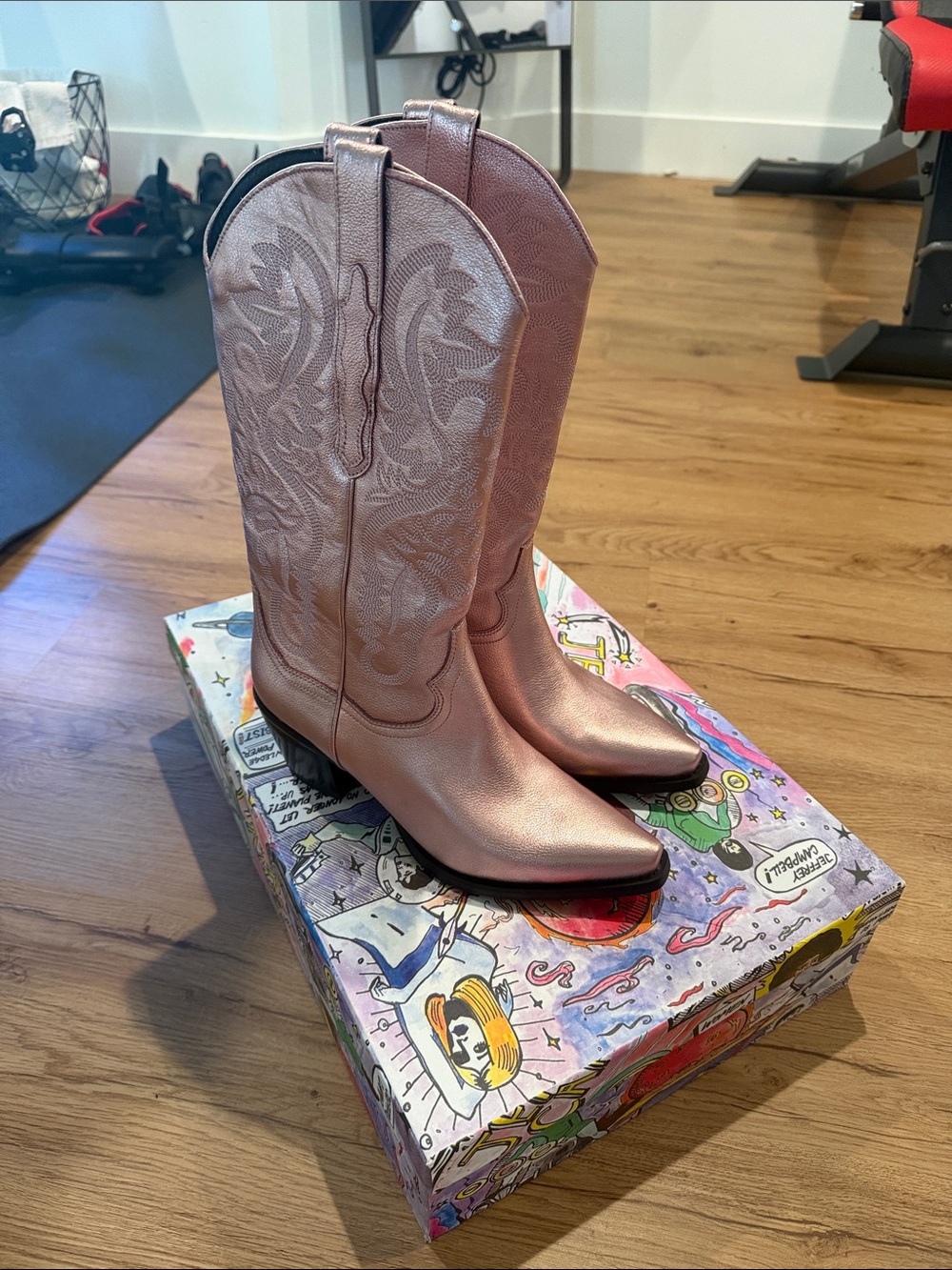 Jeffrey Campbell - Women's Metallic Pink Western Boots